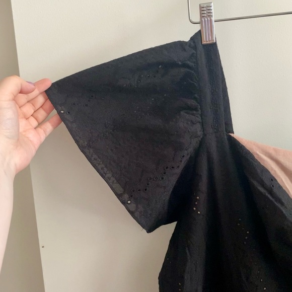 City Chic Black Broderie Anglaise Dress - Picture 5 of 5